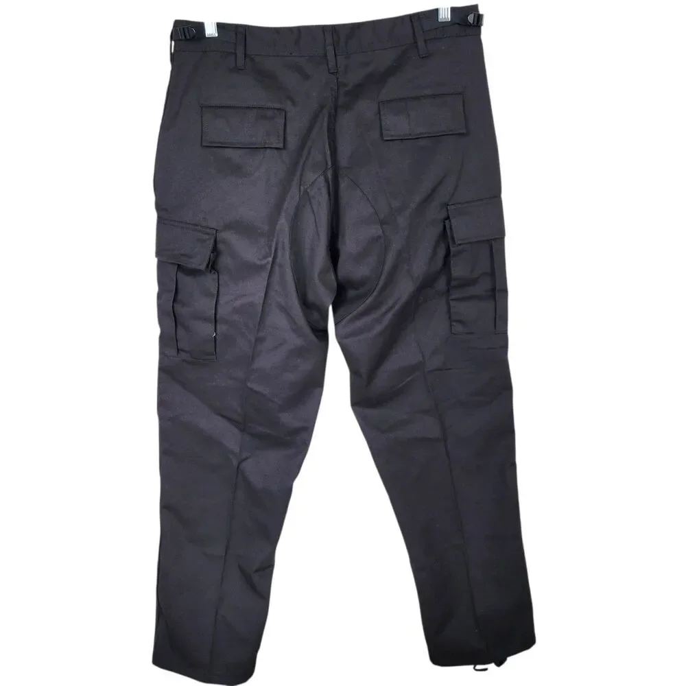 Rothco BDU Tactical Cargo Pants Mens Large Regular Black NWT Mil-Spec Combat